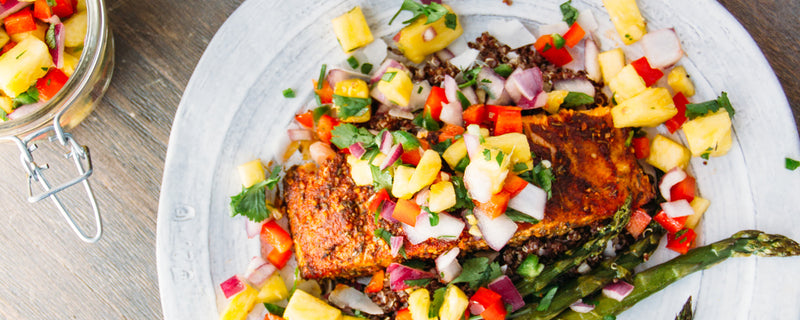 Blackened Salmon with Pineapple Pico