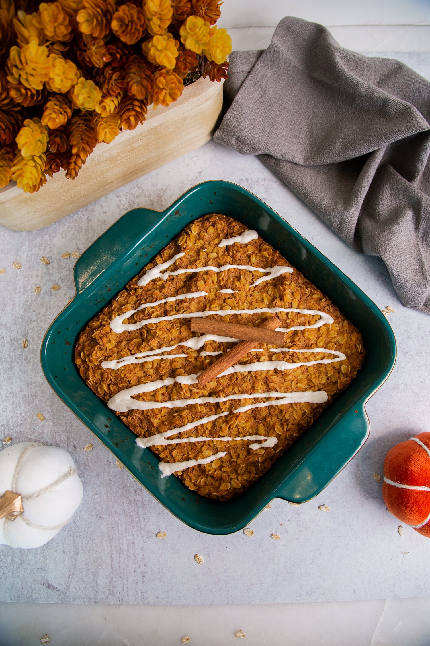 Pumpkin Baked Protein Oatmeal